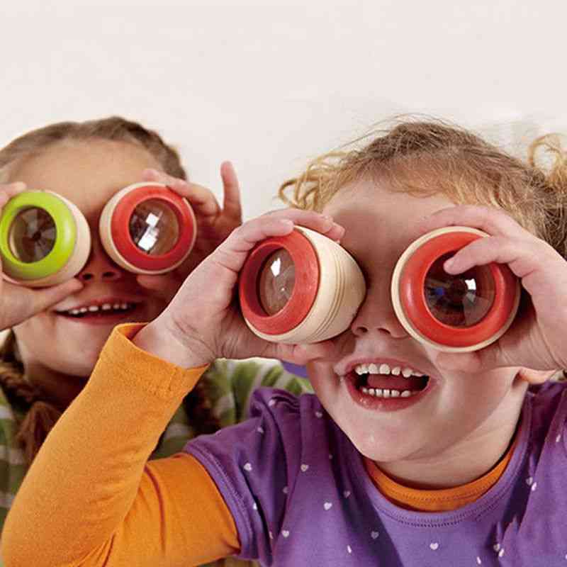 Wood Bee-eye Interesting Effect Magic Kaleidoscope, Baby Montessori Learning