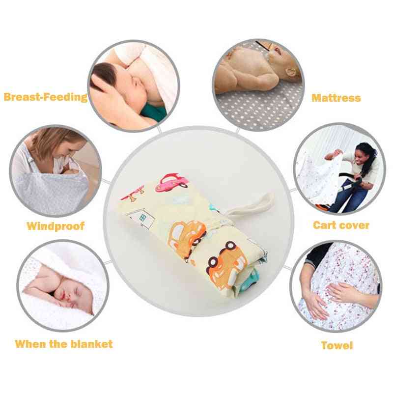Adjustable- Cotton Breastfeeding Neckline, Poncho Cover For Baby