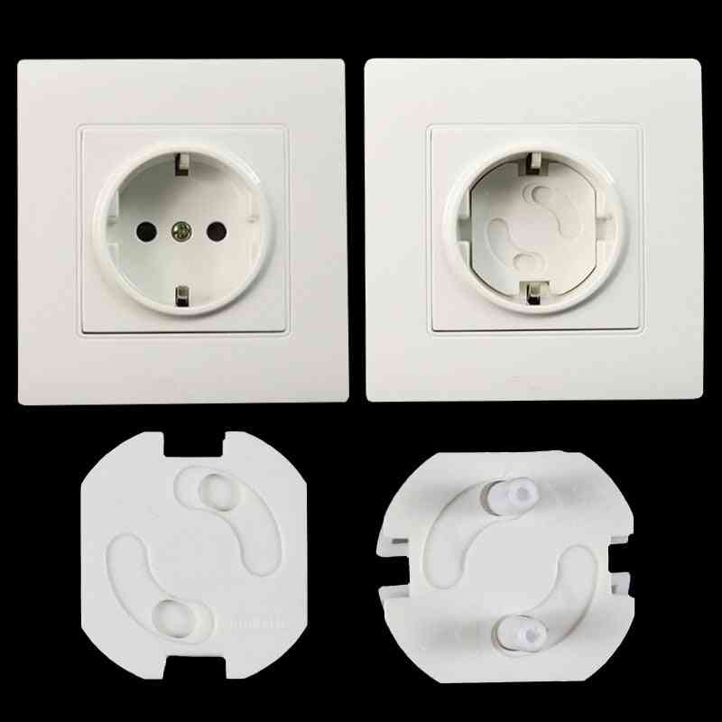 10pcs- Eu Power Socket, Electrical Outlet Shock, Plug Protector For Child Safety