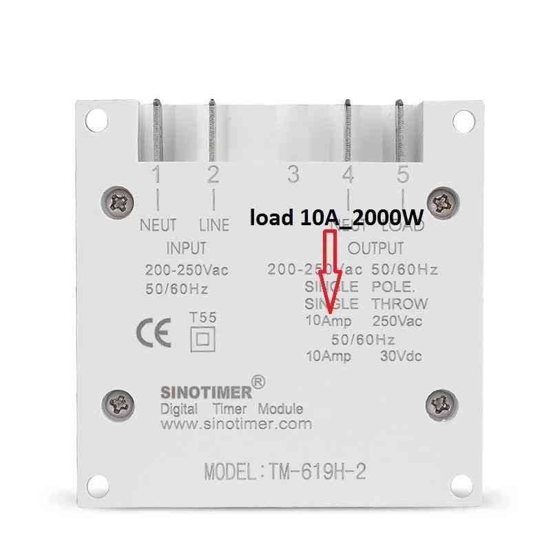 Digital Timer- Lighting Switch, Output Voltage, Inside Battery With Dustproof Cover