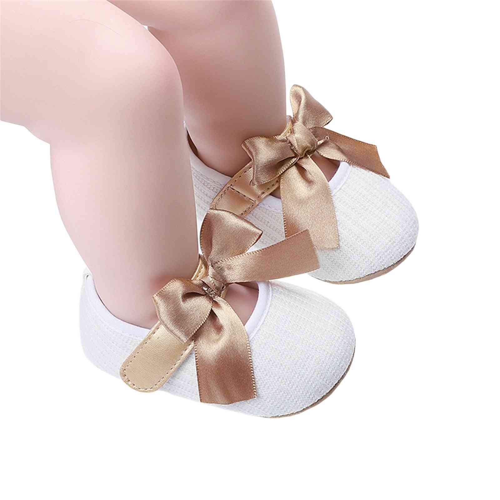 Infant Hollow Out Prewalker Newborn Princess Bowknot Shoes