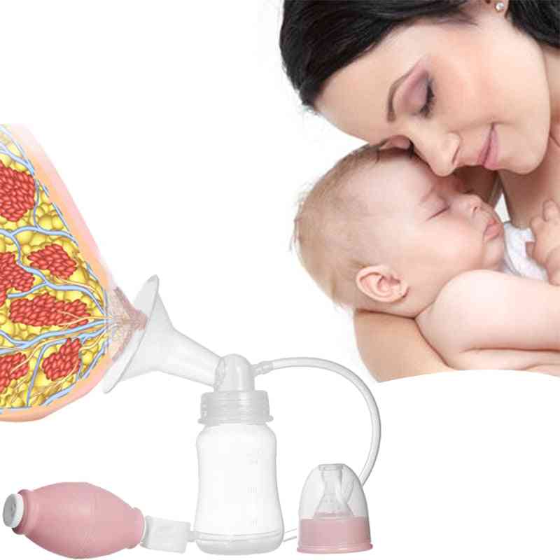 Silicone Manual Control Breast Pump, Baby Feeding Bottle