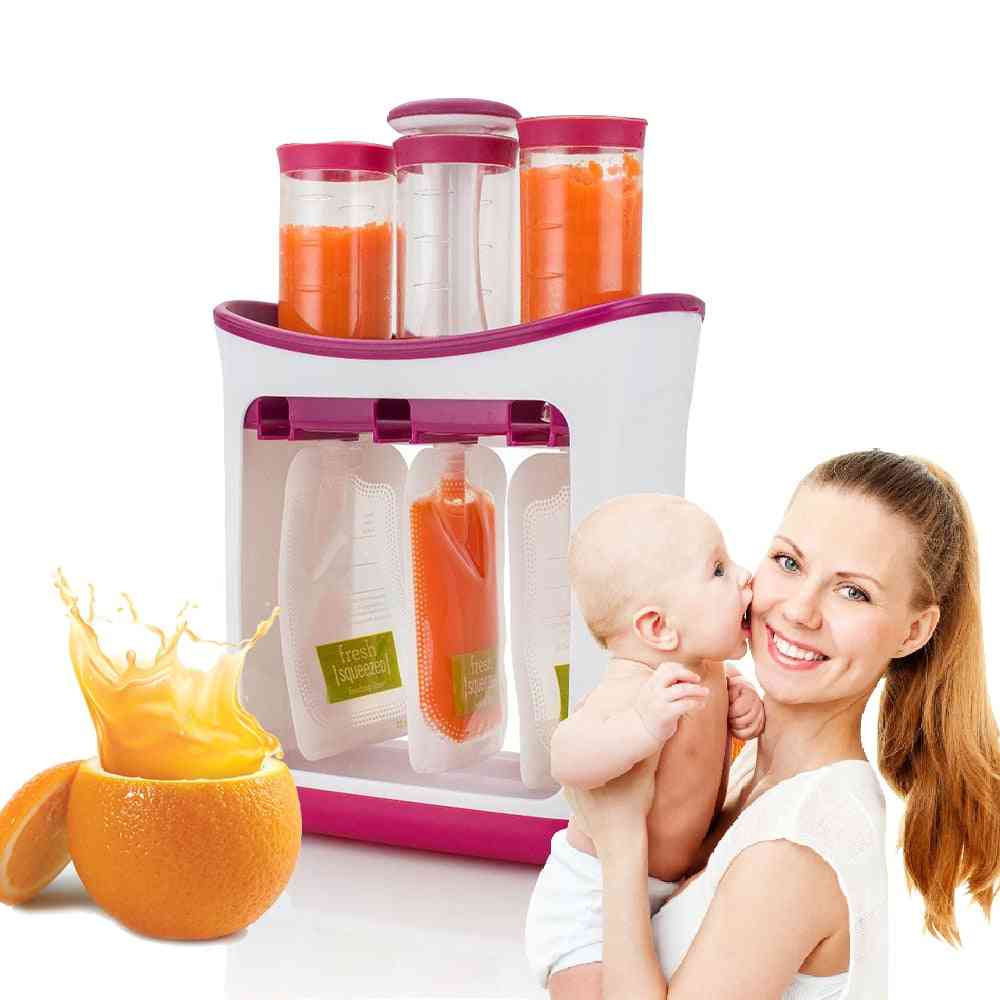 Barn matning lagring leveranser verktyg, småbarn färskpressad fruktjuice behållare