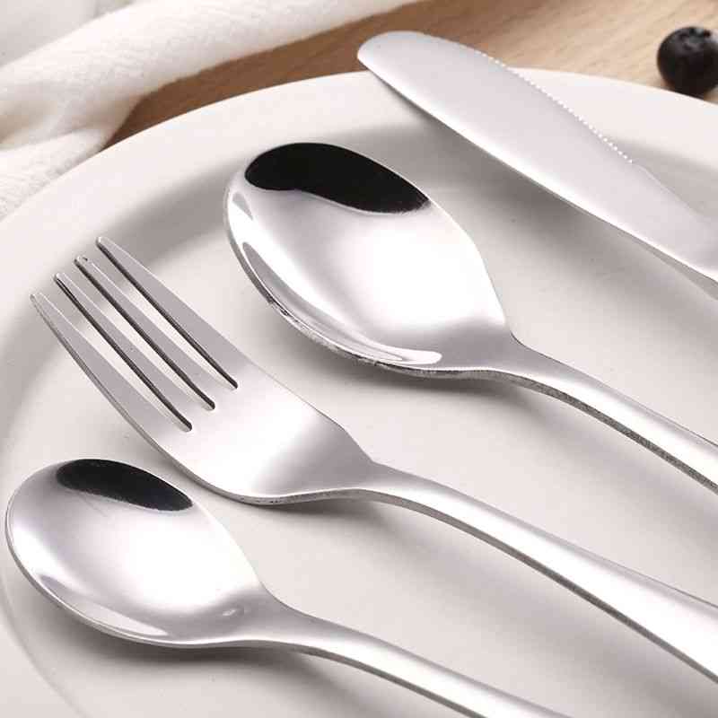 Teaspoon Food Feeding Fork Knife Set