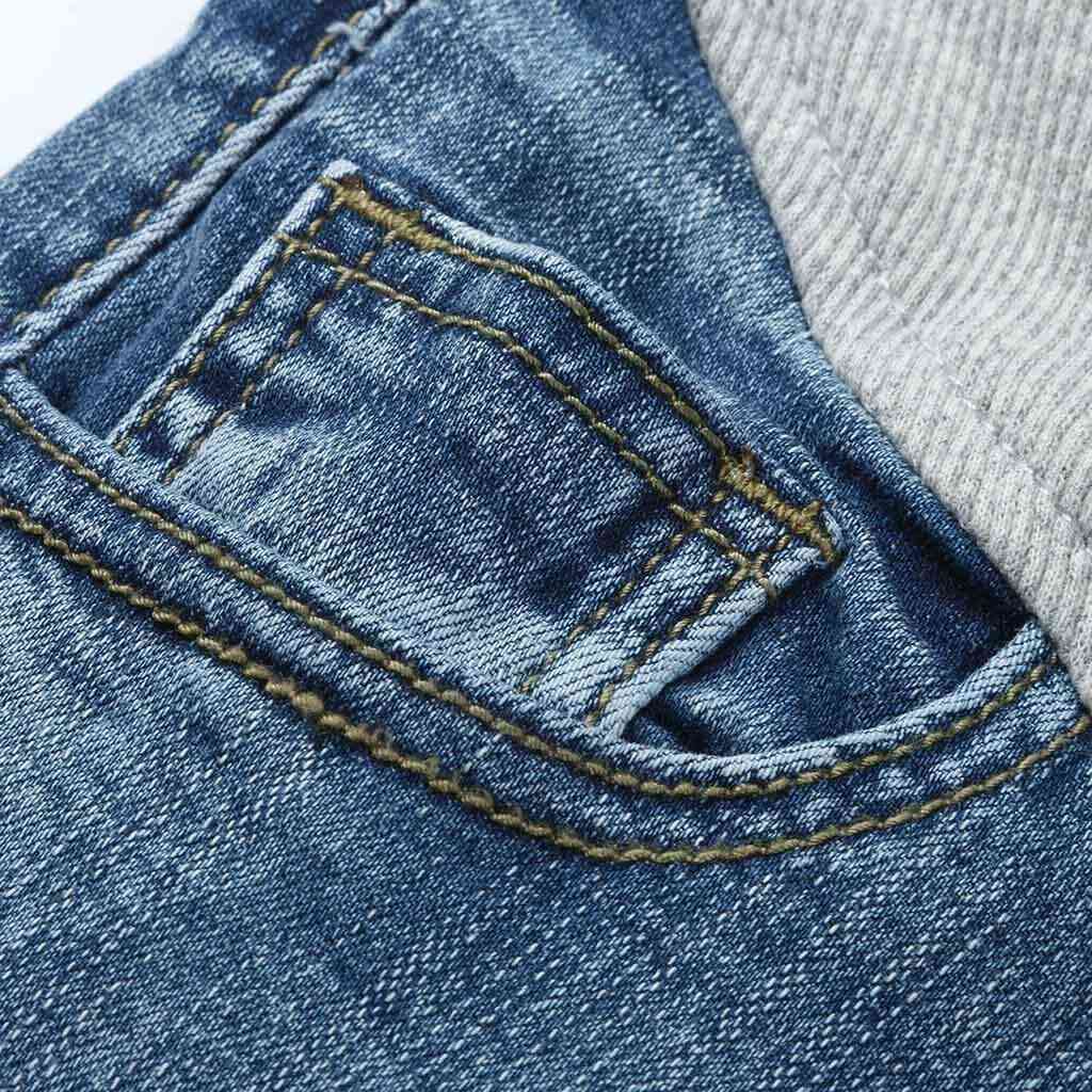Inverno caldo-pantaloni jeans premaman per donne incinte