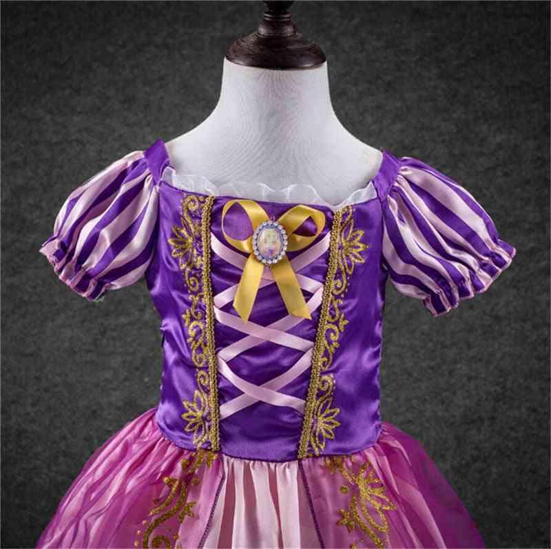 Girls Princess Rapunzel Dress, Summer Infant Halloween Carnival Costume