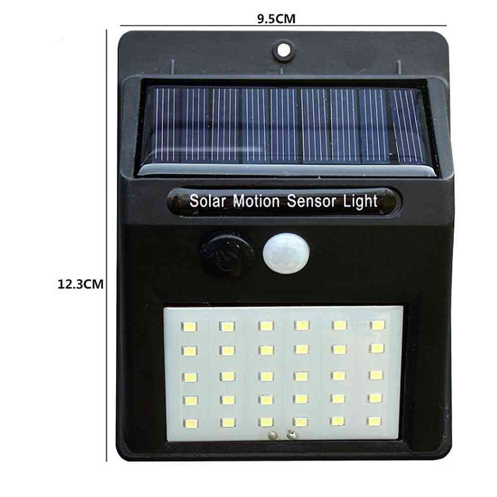 Led solar-pir bevægelsessensor, væglampe, udendørs lampe