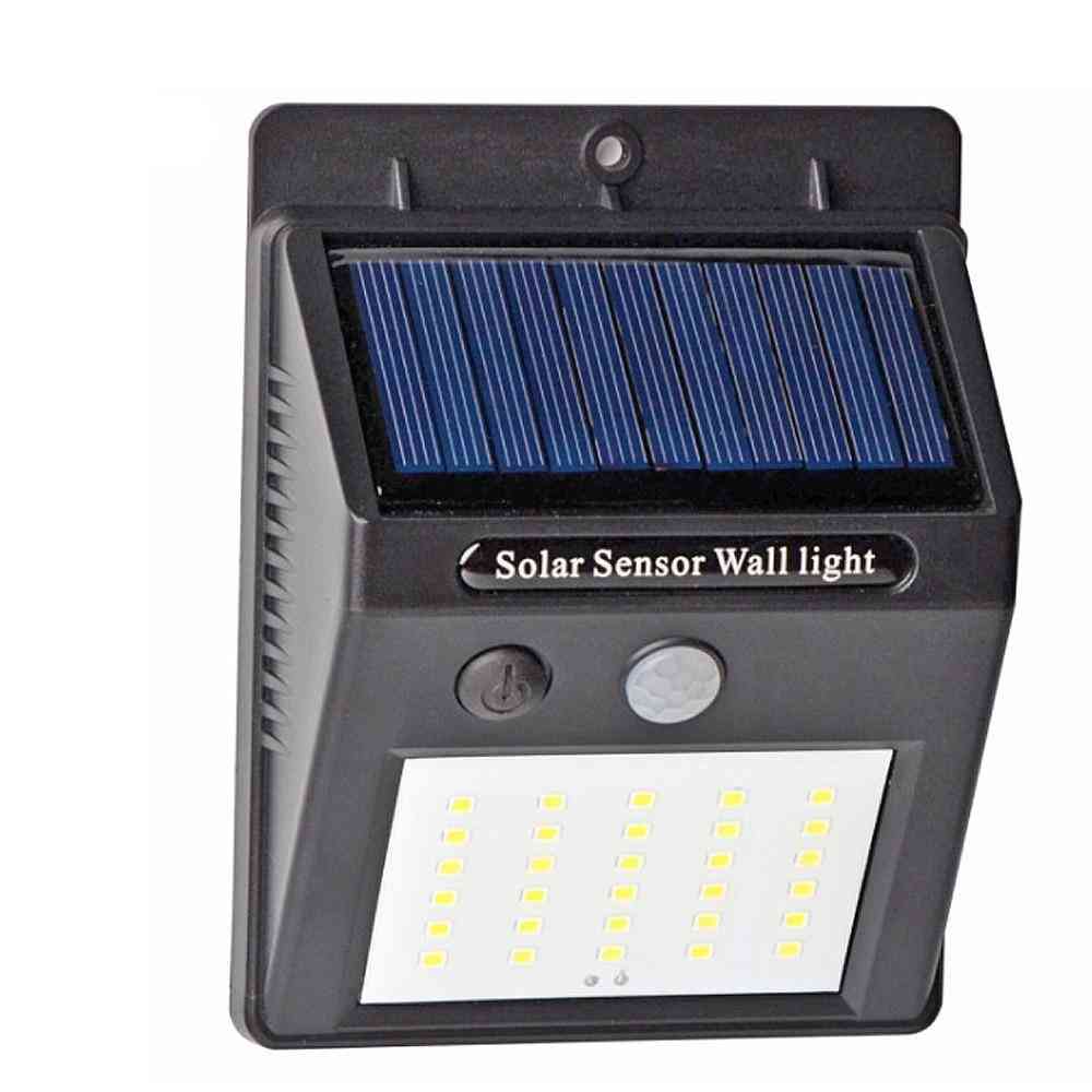 Led solare-sensore di movimento pir, applique, lampada da esterno
