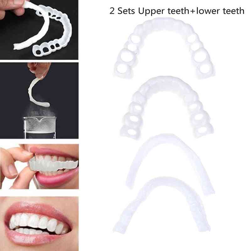 1-set Snap-on Smile Teeth, Veneers Whitening, Cosmetic Denture