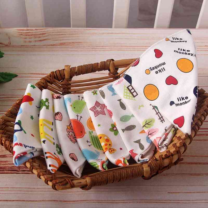 High Quality Triangle Double Layers Cotton Baby Bibs