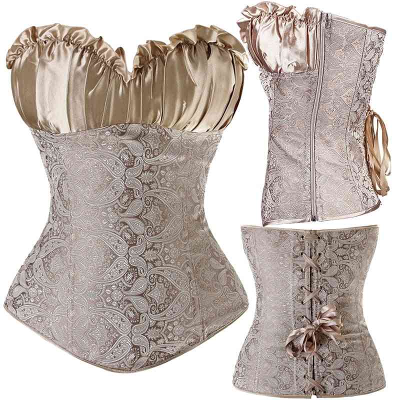 Plus Size Bustier Corsets Gothic Lace Up Binders Shapers
