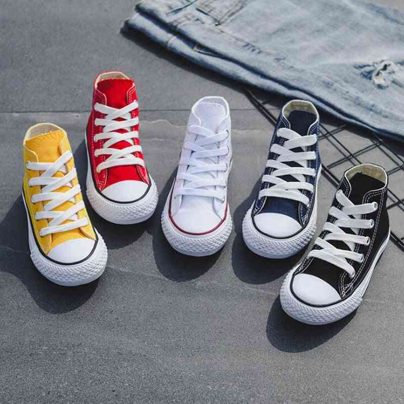 Children High-top Canvas, Quality Fabric School Shoes, Sneakers