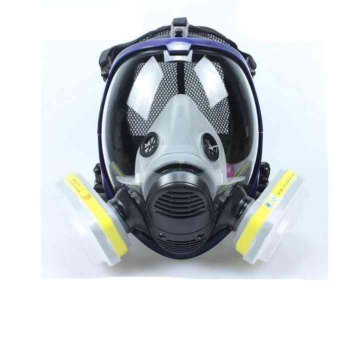 Gas Mask, Dustproof Respirator Paint Pesticide Spray Silicone Full Masks