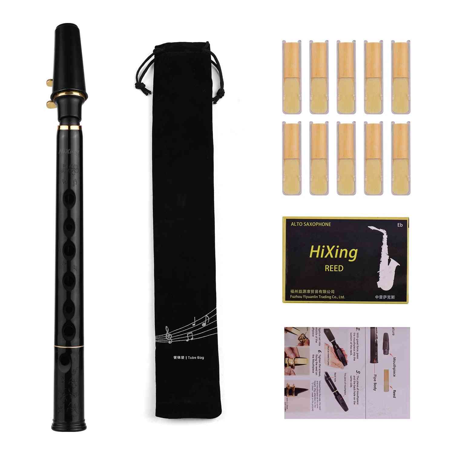 Mini Pocket Saxophone Sax, Abs Material With Mouthpieces, Carrying Bag, Woodwind Instrument
