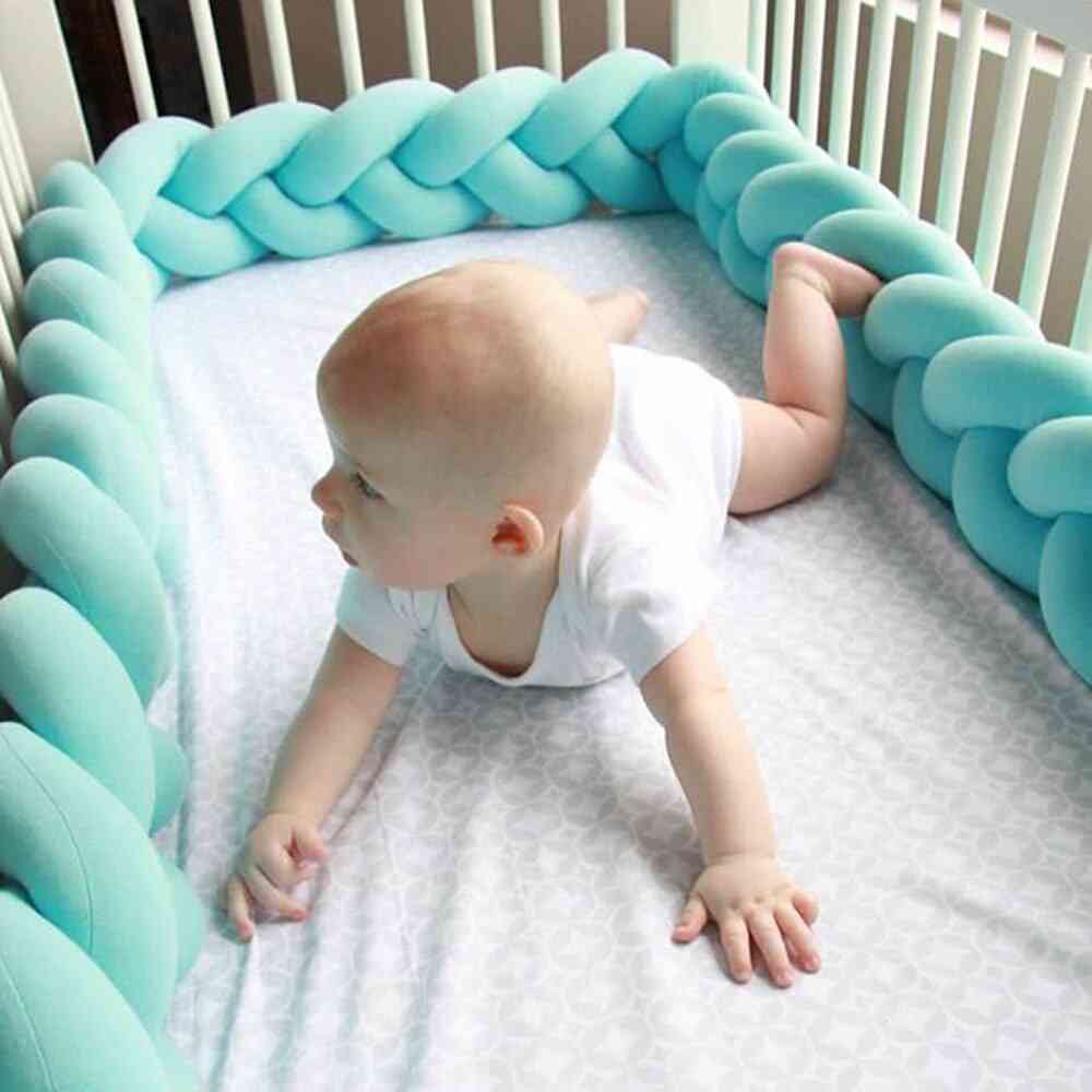 Pure Weaving, Plush Knot Crib, Bed Bumper, Cot Protector For Newborn Baby