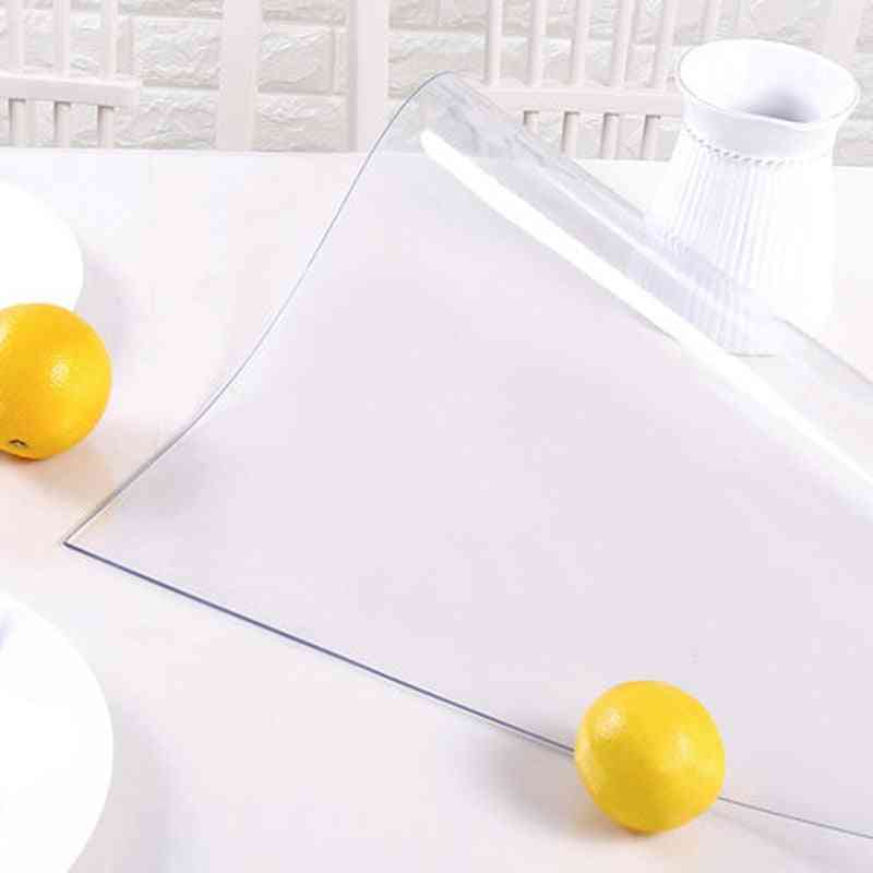 Transparent- Kitchen Pattern Linoleum Glass, Soft Tablecloth Cover Set-1
