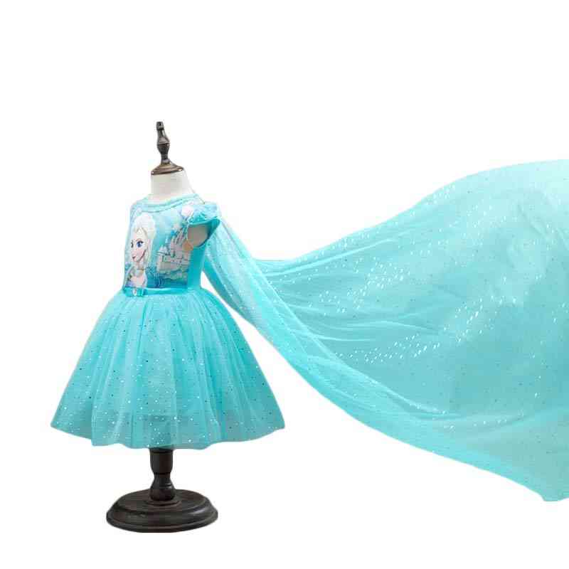 Anna elsa - hercegnő party ruha, hókirálynő, fantáziaruhák és cape vestido