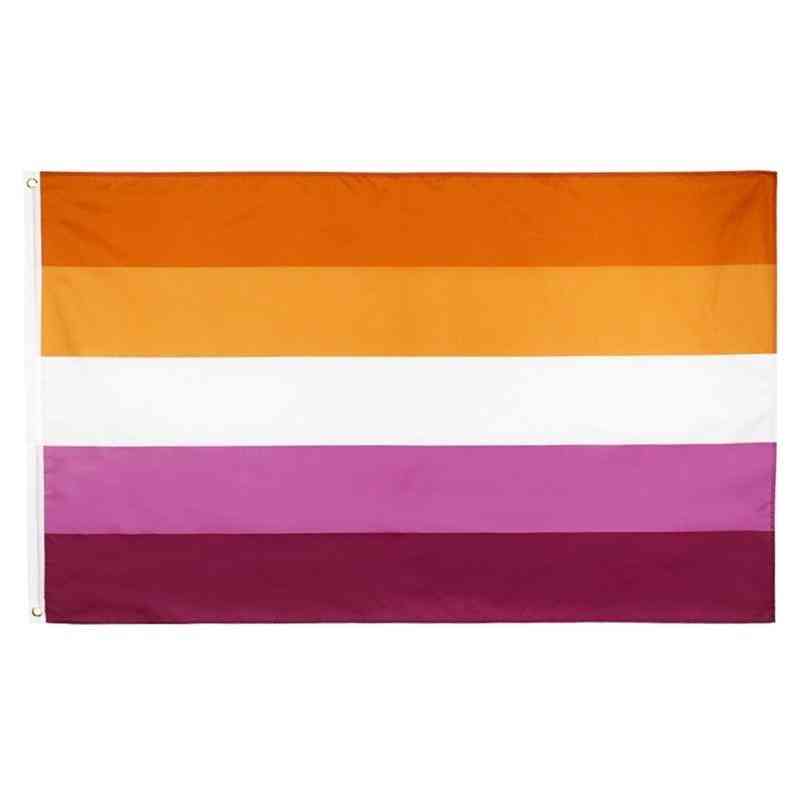 Solnedgång lesbisk stolthet flagga regnbåge