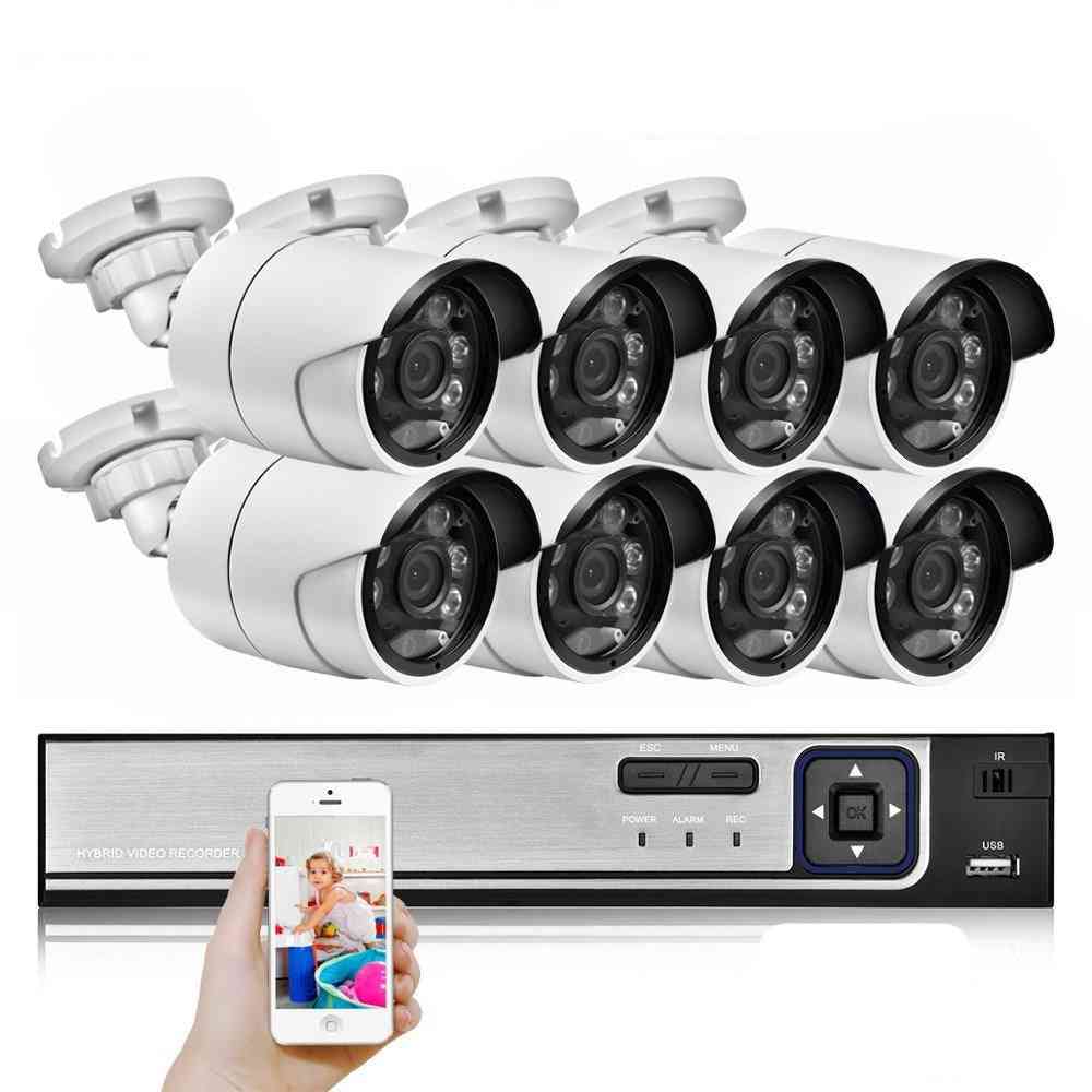 Sécurité audio et vidéo-surveillance, détection de visage, kit de système de caméra de vidéosurveillance