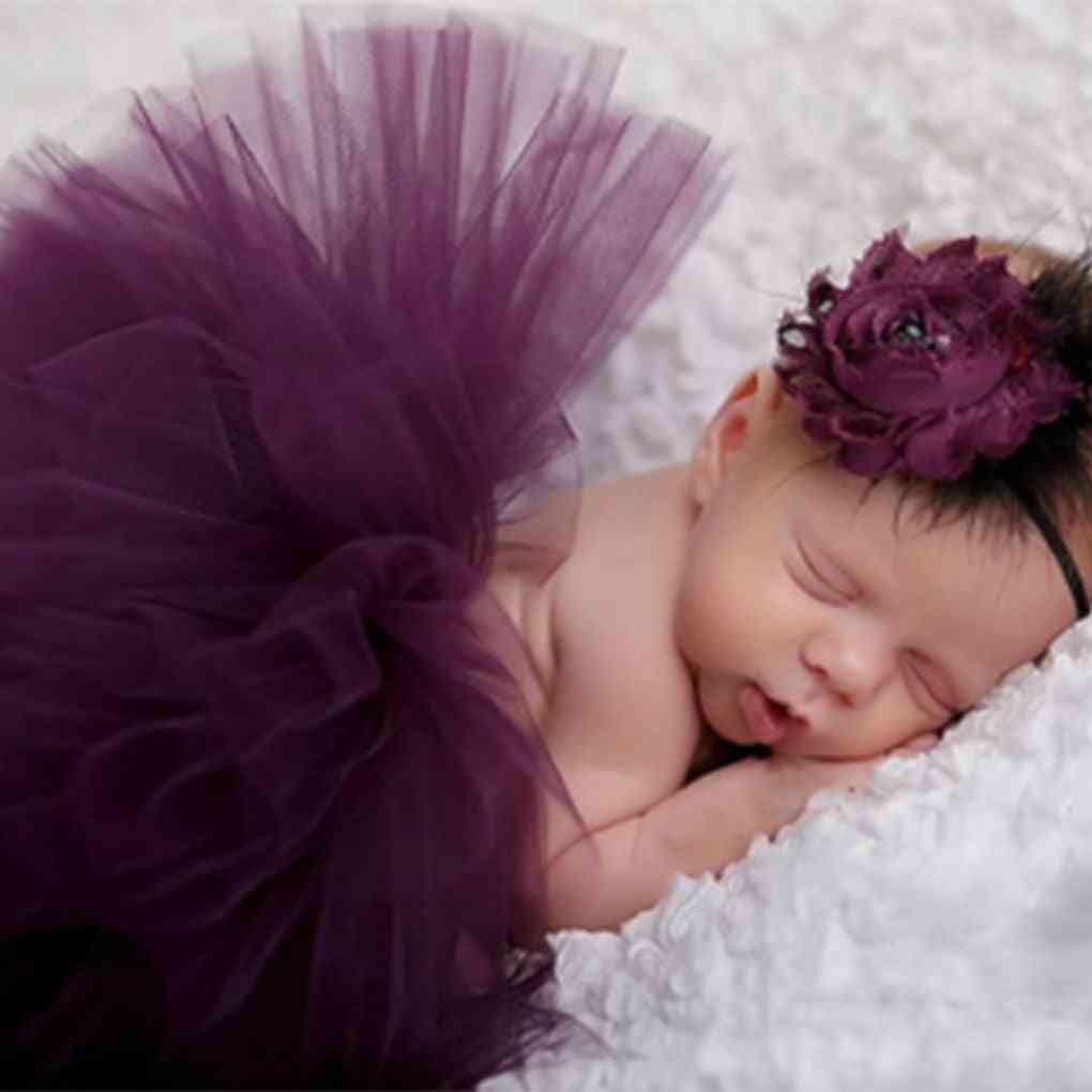 Photography Props- Princess Tutu Skirt, Headband Photo For Baby