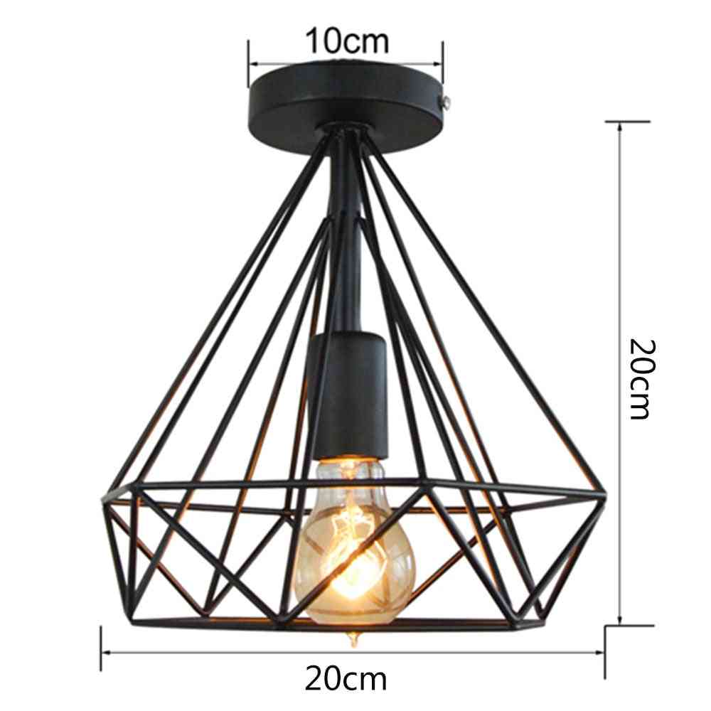 Metal Ceiling Lights, Led Recessed Creative Chandelier Restaurant Aisle Lamp, Fixture Pendant, Retro Iron