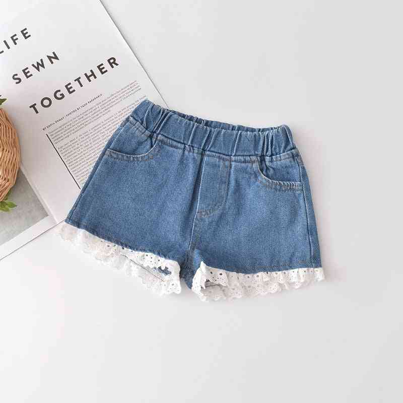 Letní- módní krajkové legíny, džínové kalhoty pro