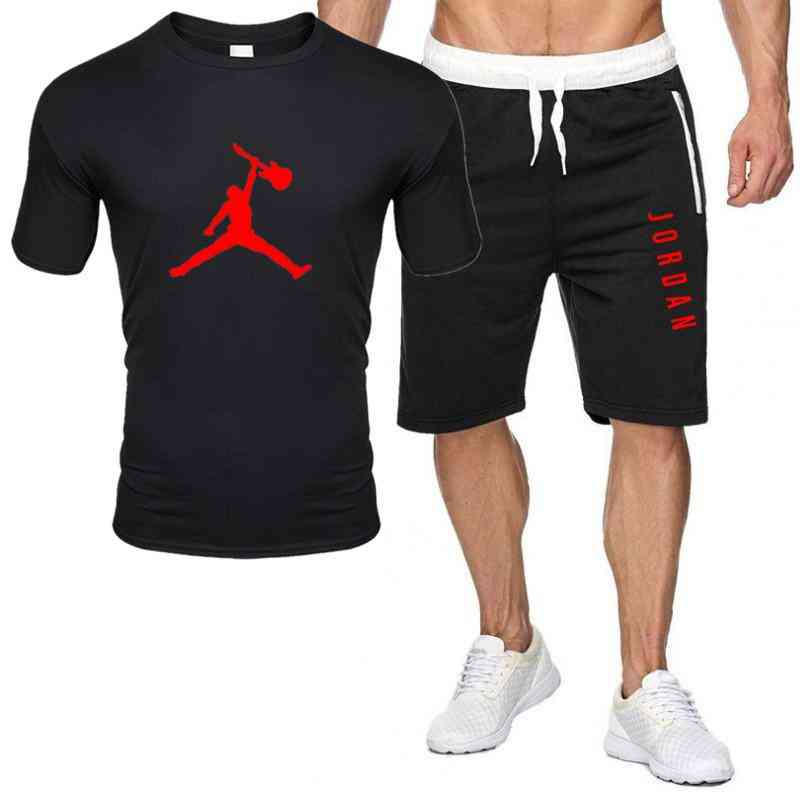 Men Outfits, T-shirt, Shorts, Summer Set, Tracksuit, Sport Jogging Sweatsuit, Basketball Jersey
