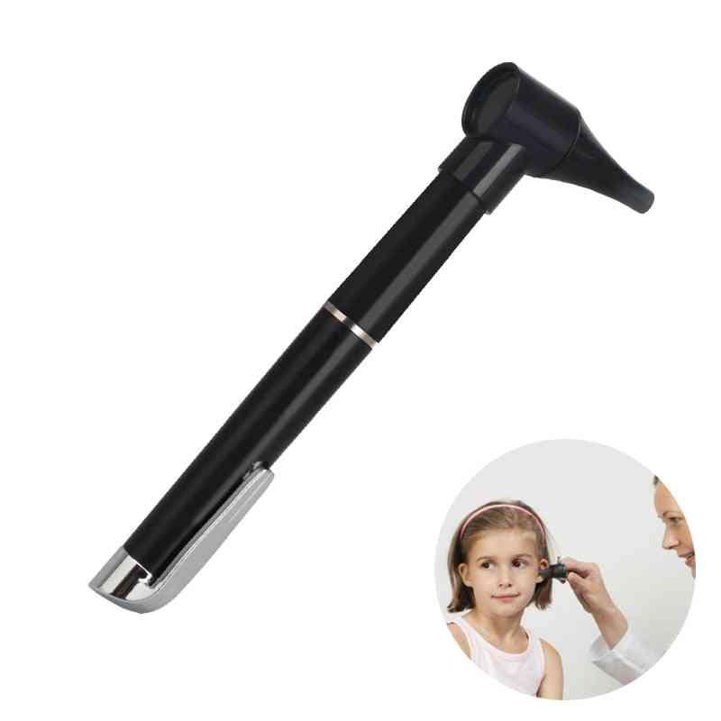 Medical Diagnostic Light Otoscope Magnifying Pen Ear Nose Throat Clinical Care (black)
