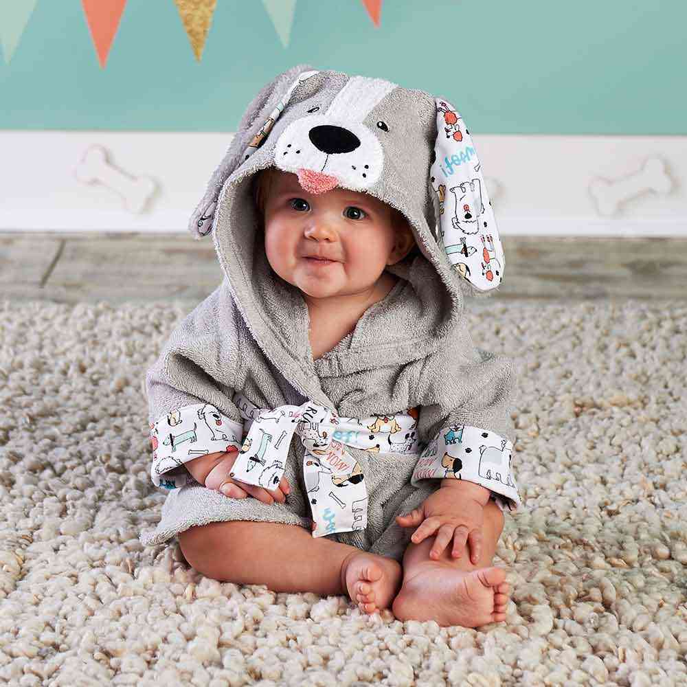 37-designs Animal Model, Cartoon Spa Towel, Hooded Bathrobe For Baby