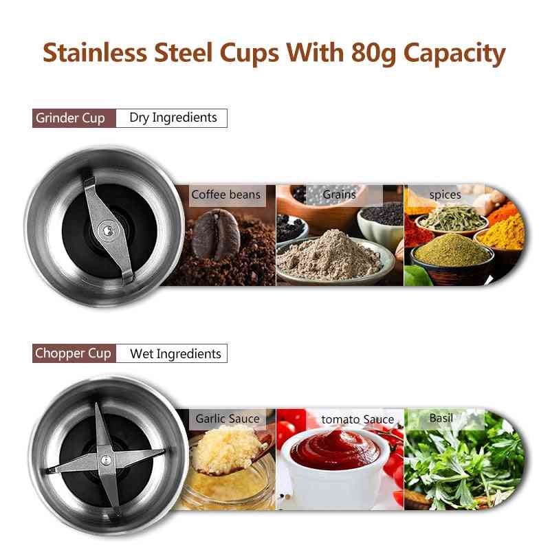 2-in-1, 300w Electric Spices And Coffee Bean Grinder