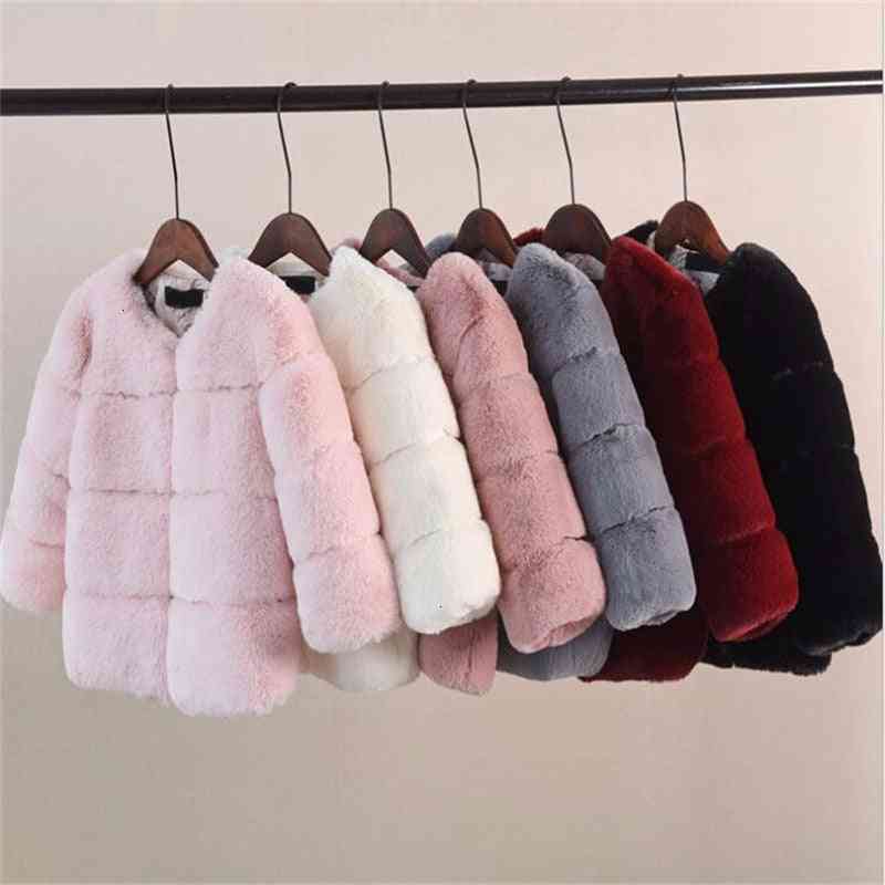 Girls Fur Jacket, Baby Warm Thicken Coat