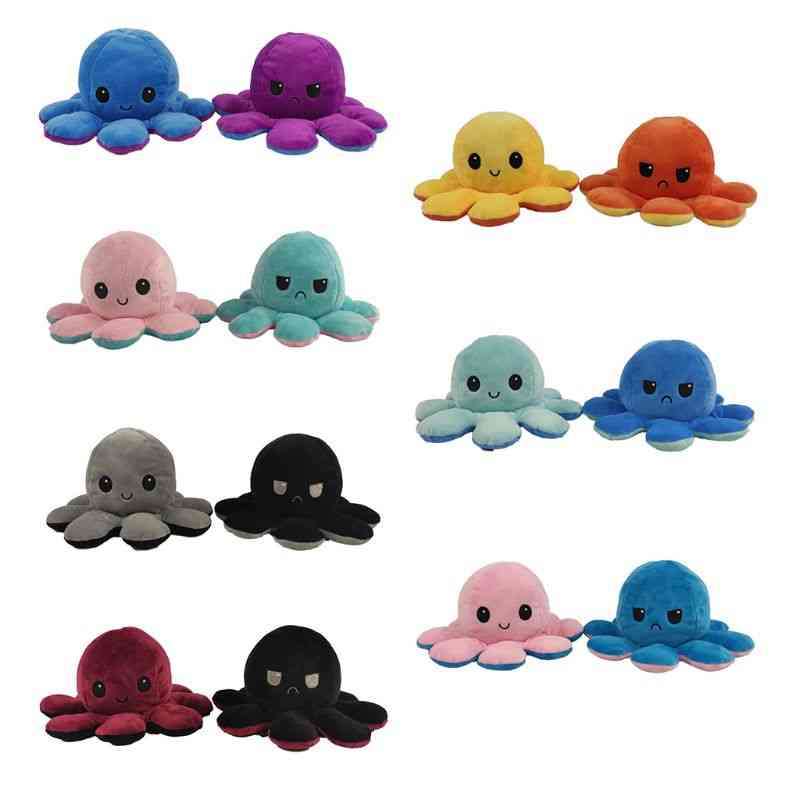 Plush Double-sided Flip Octopus Doll