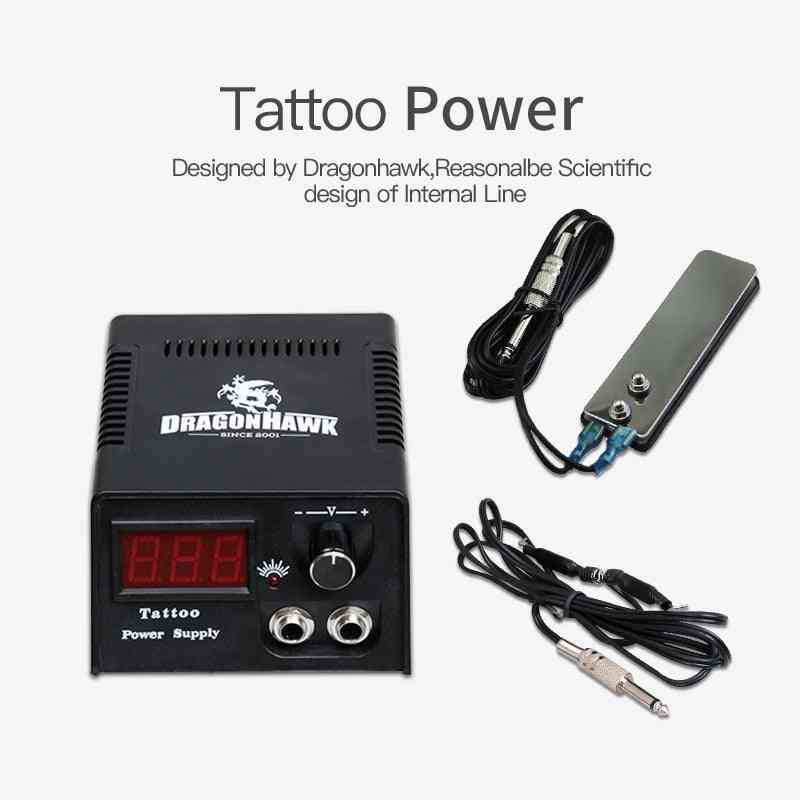 Tattoo Coils Machine Guns, Ink Needle, Power Supply, Tip Grip Set