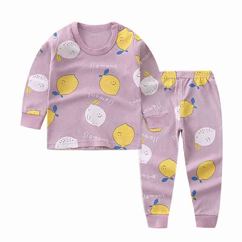 Súpravy pyžama pre novorodencov, ležérne tričká s dlhým rukávom a karikatúry