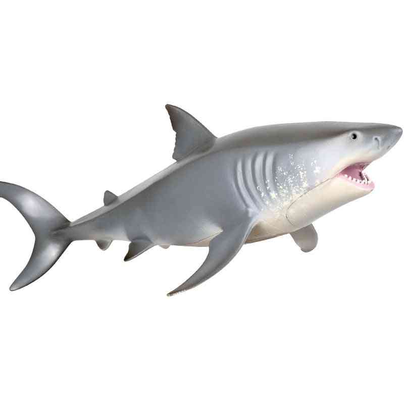 Sea Life Animals Great White Shark Model Pvc Figurines Simulation Models