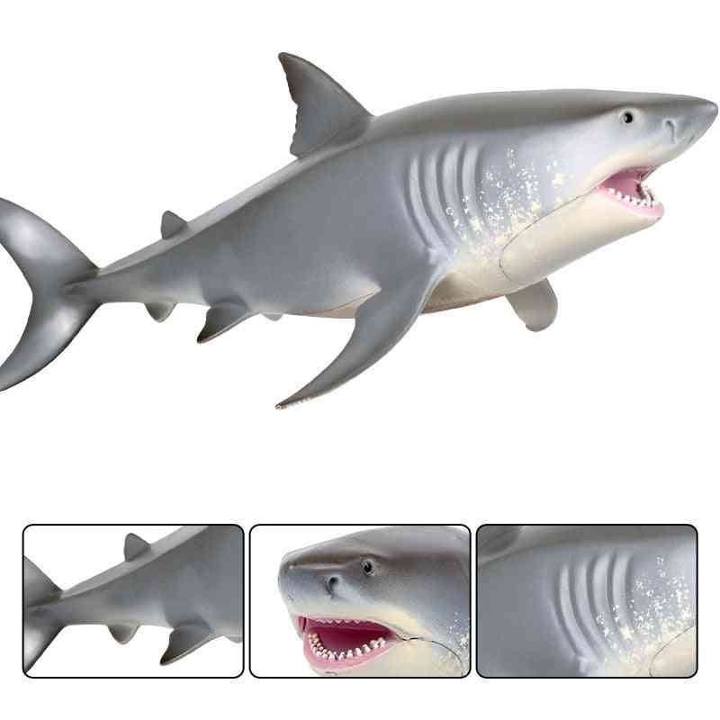 Tengeri élet állatok nagy fehér cápa modell pvc figurák szimulációs modellek