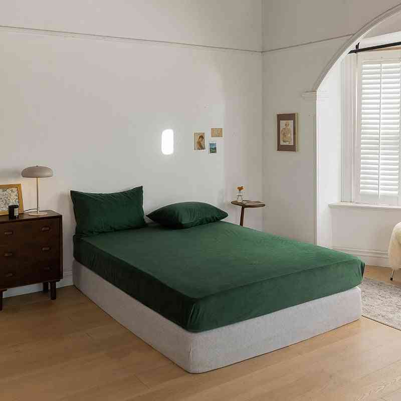 Drap de lit simple en velours doux (set 1)