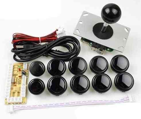 Arkadspelsdelsats för pc raspberry pi 5-stifts & 8-vägs joystick-knappar