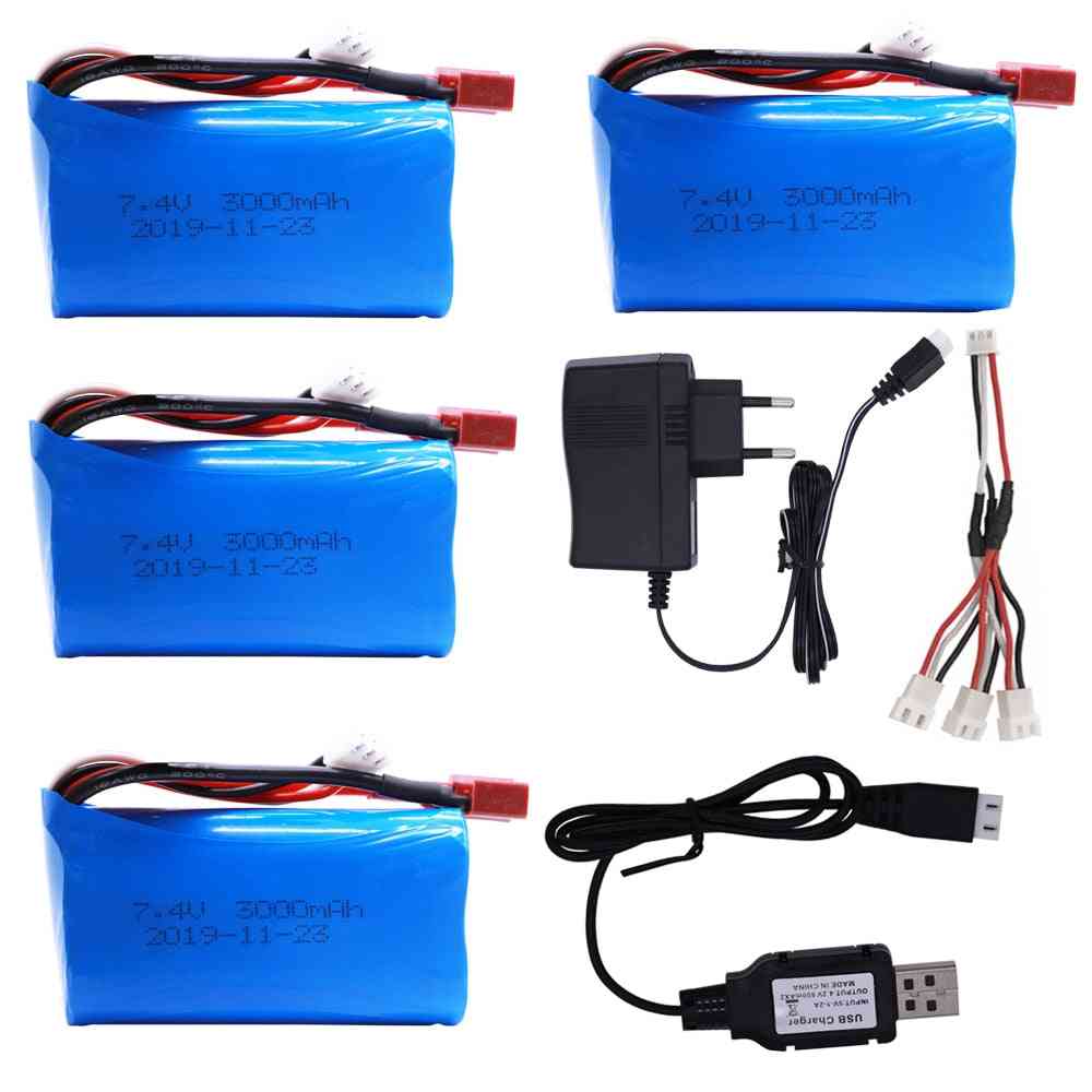 Lipo Battery 18650 For Q46 Wltoys 10428 /12428/12423 Rc Car Spare Parts With Charger