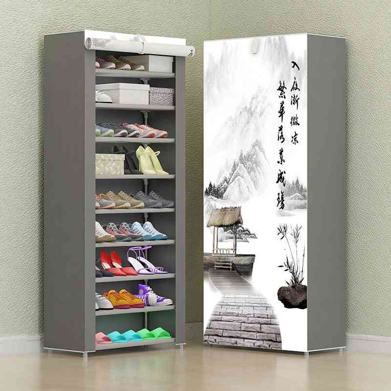 Simple Combination Cabinet, Nonwoven Fabric Storage Shoes Rack
