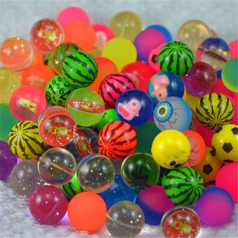 Mixed Solid, Floating Bouncy, Elastic Rubber Pinball, Toy For Child