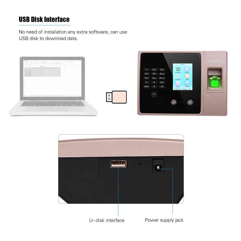 Multi-language Biometric Fingerprint Time Attendance Clock Recorder Electronic Machine