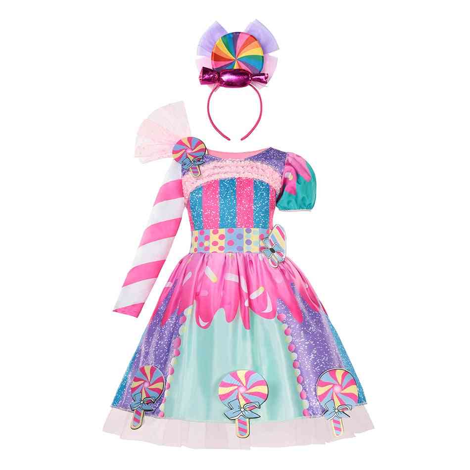 Prinsessa klänning, flicka elsa Anna klänning kostymer barn festklänningar