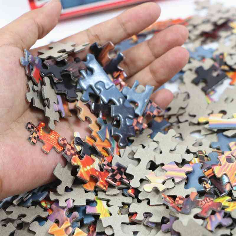 Jigsaw assembling-billede landskabspuslespil, pædagogiske spil