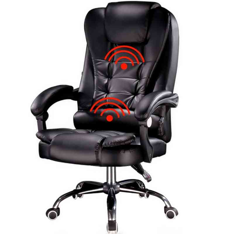 Pu Leather Boss Computer Chair, Office, Home, Swivel Massage Chairs With Footrest
