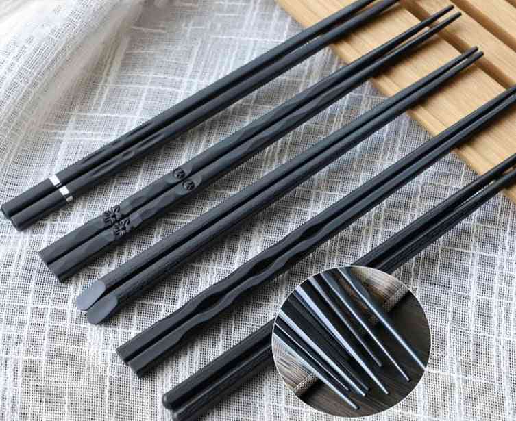 Japanese Chopsticks Alloy Non-slip Sushi Food Sticks