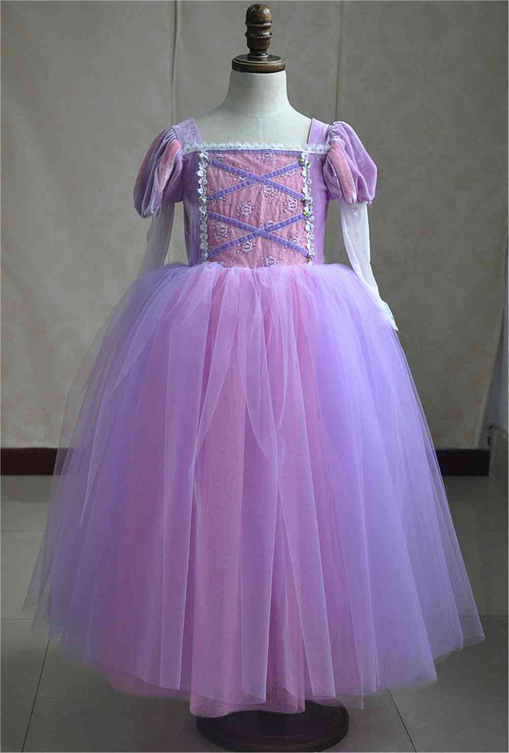 High Quality Girl Rapunzel Wig + Princess Dress (set 2)