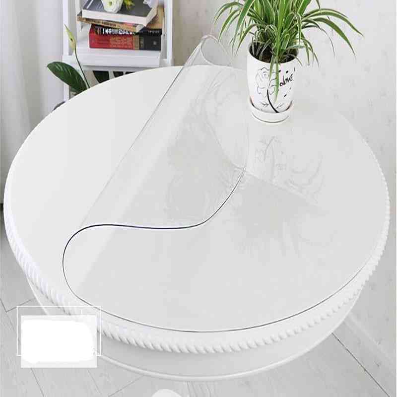 Transparent Pvc, Moisture-proof Round, Oil Painting Tablecloth