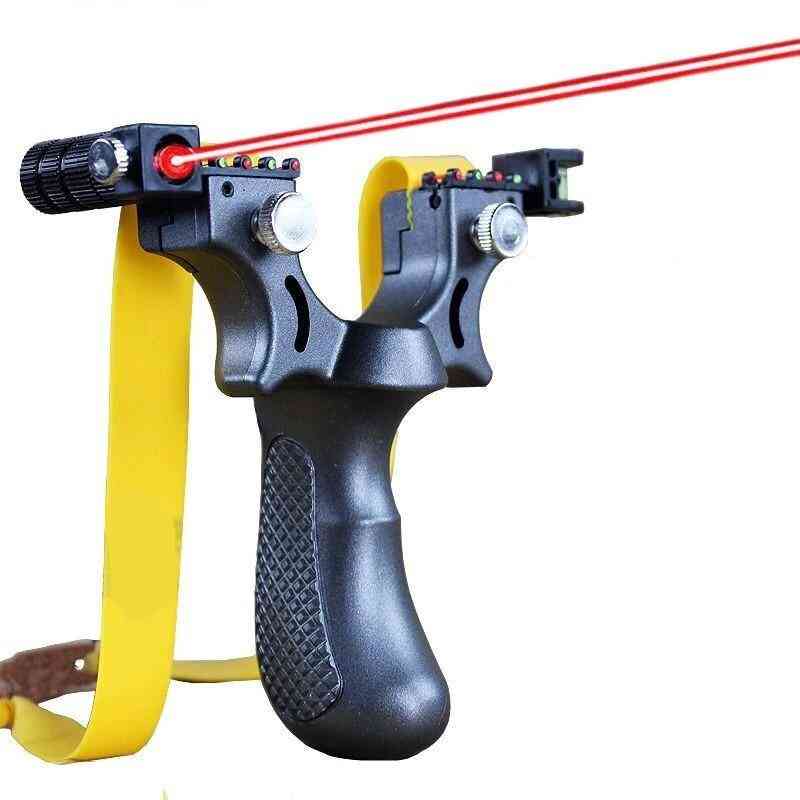 New Resin Laser Aiming Slingshot With Flat Rubber Band