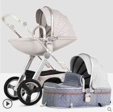 Lätt vikbar barnvagn med högt liggande